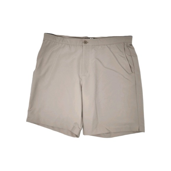 Vineyard Vines Performance Shorts Mens 38 Beige Chino Golf Stretch Pocket Sport - Picture 1 of 8
